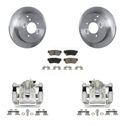 Rear Disc Brake Caliper Rotors And Ceramic Pads Kit For Hyundai Tucson Kia Sportage KC8-100606C