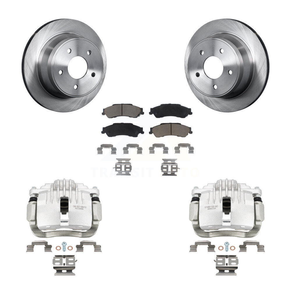Rear Brake Caliper Rotor Ceramic Pad Kit For Chevrolet GMC Blazer S10 Jimmy Sonoma Isuzu KC8-100610C