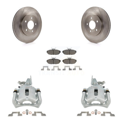 Rear Disc Brake Caliper Rotors And Ceramic Pads Kit For Ford Mustang KC8-100619C