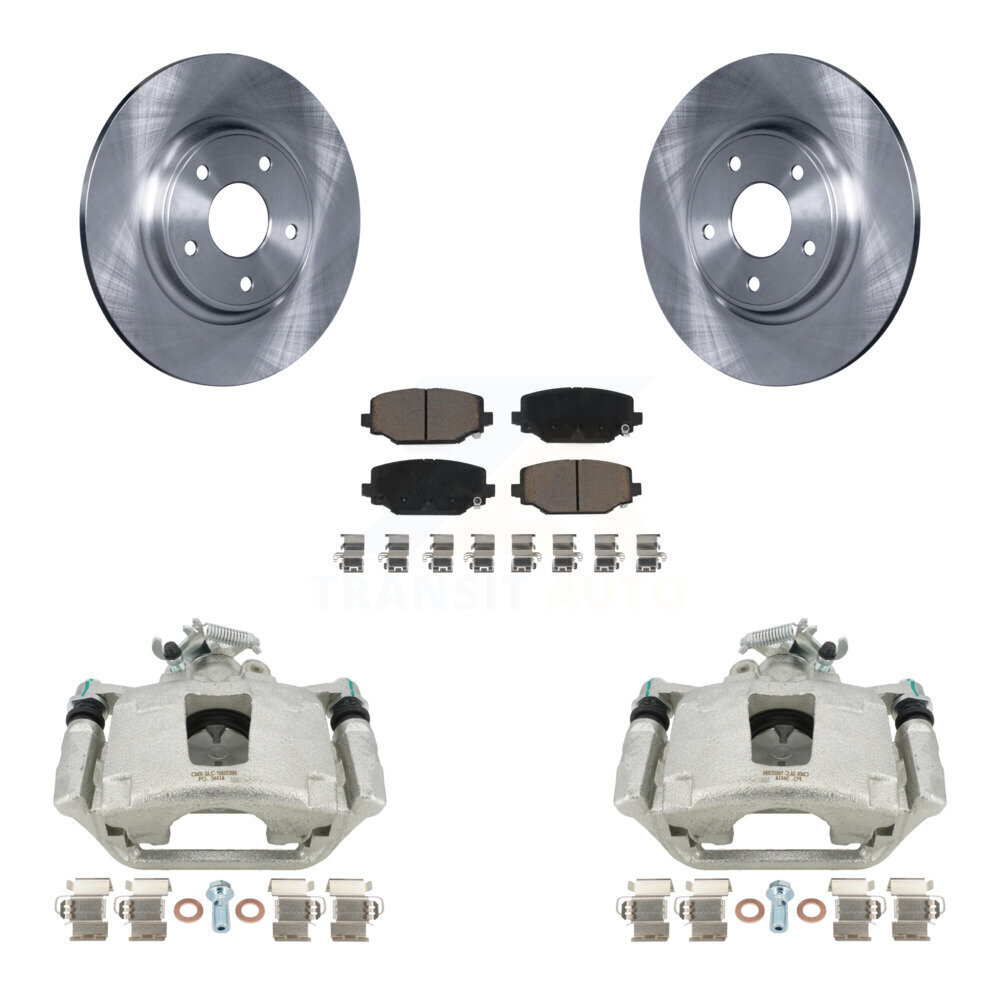 Rear Disc Brake Caliper Rotors And Ceramic Pads Kit For Dodge Grand Caravan KC8-100624C