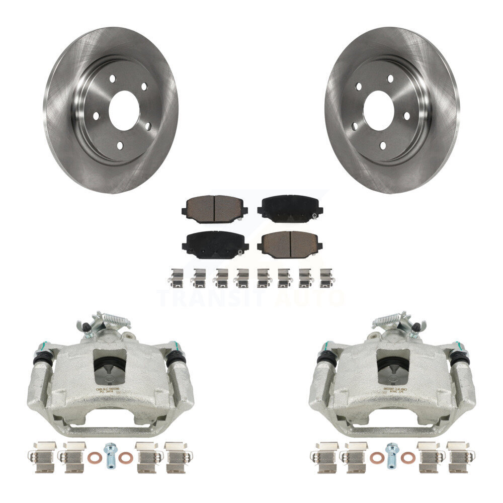 Rear Disc Brake Caliper Rotors And Ceramic Pads Kit For Dodge Grand Caravan KC8-100625C