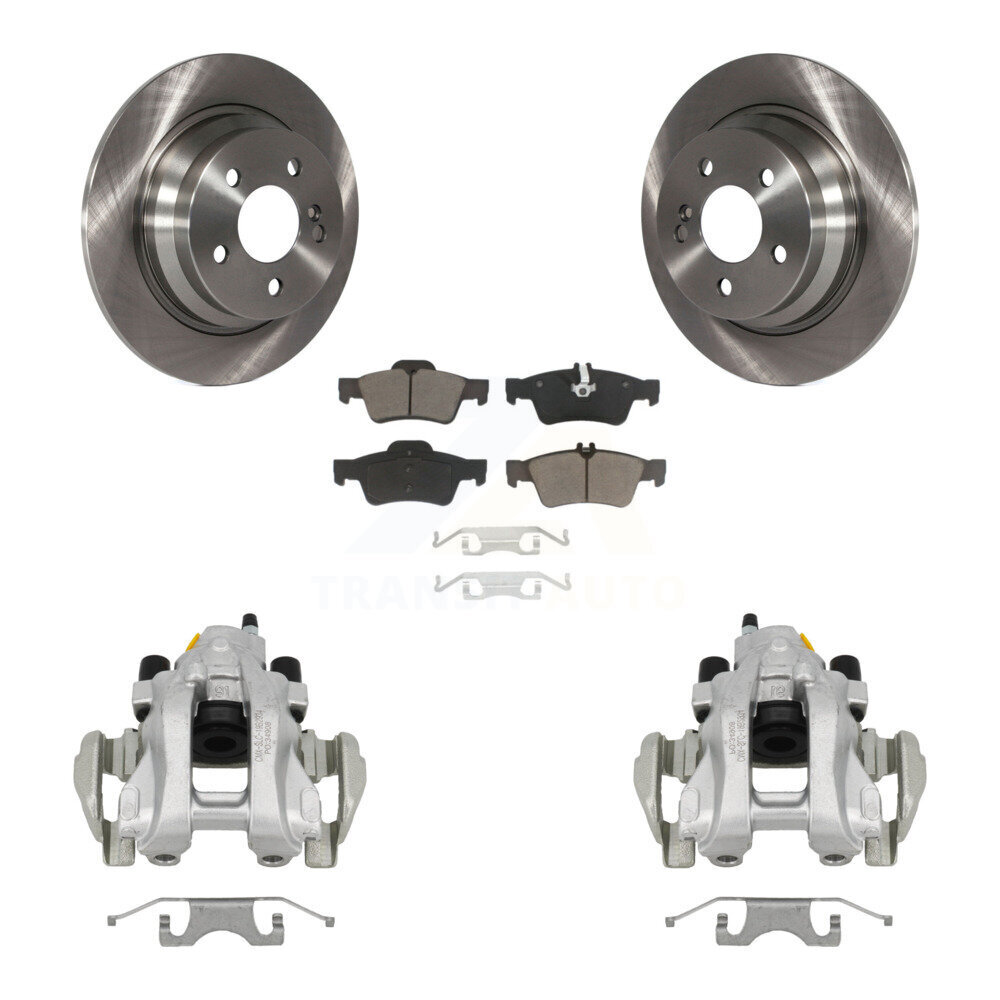 Rear Disc Brake Caliper Rotors And Ceramic Pads Kit For Mercedes-Benz E350 E320 E500 KC8-100629C