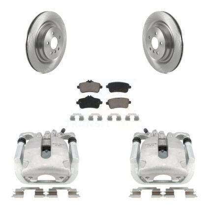 Rear Brake Caliper Rotor & Ceramic Pad Kit For Mercedes-Benz GLS550 GL550 GL450 ML63 AMG KC8-100631C