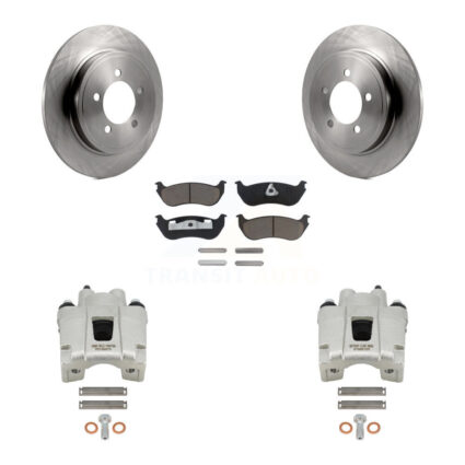 Rear Disc Brake Caliper Rotors And Ceramic Pad Kit For Ford Explorer Mercury Mountaineer KC8-100634C