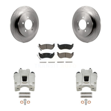 Rear Disc Brake Caliper Rotors And Ceramic Pads Kit For Ford Explorer Sport Trac Mercury KC8-100635C