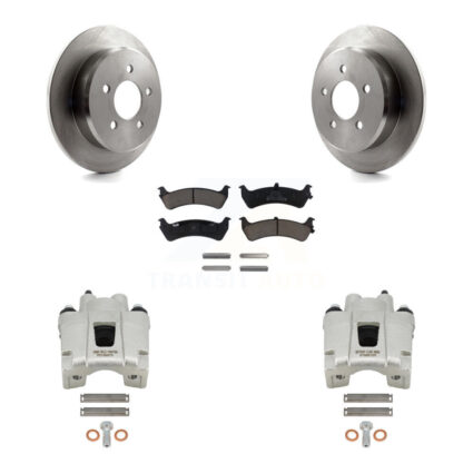 Rear Disc Brake Caliper Rotor Ceramic Pad Kit For 2001 Mercury Mountaineer From 01 02 KC8-100637C