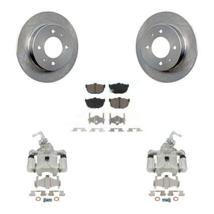 Rear Disc Brake Caliper Rotors And Ceramic Pads Kit For Hyundai Elantra rear brakes KC8-100640C