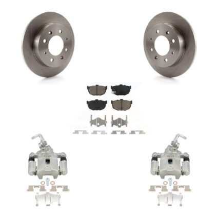 Rear Disc Brake Caliper Rotors And Ceramic Pads Kit For Kia Spectra Spectra5 KC8-100642C
