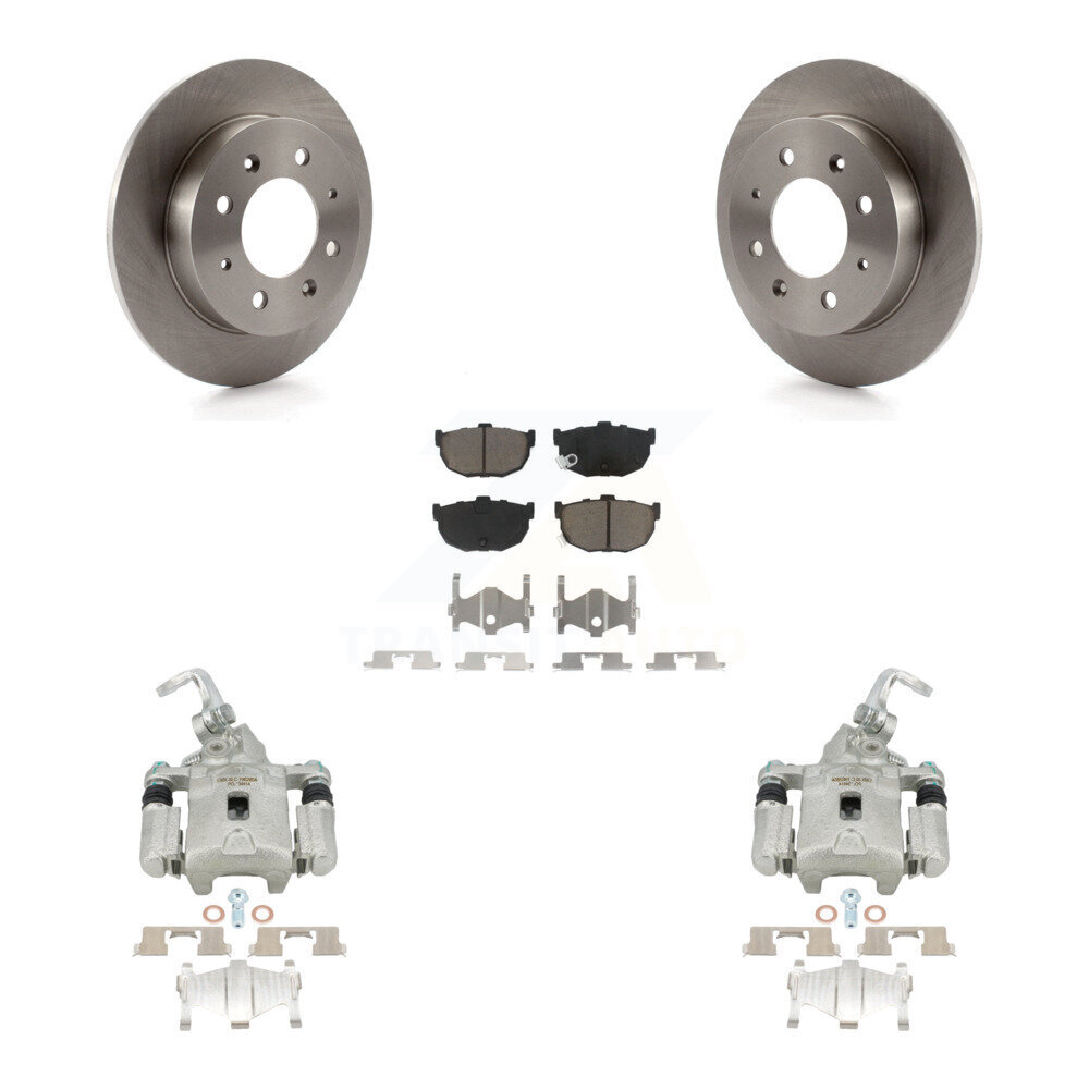Rear Disc Brake Caliper Rotors And Ceramic Pads Kit For Kia Spectra Spectra5 KC8-100642C