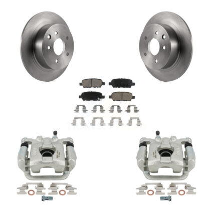 Rear Disc Brake Caliper Rotors And Ceramic Pads Kit For Nissan Altima Maxima KC8-100643C
