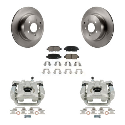 Rear Disc Brake Caliper Rotors And Ceramic Pads Kit For 2019-2022 Nissan Maxima KC8-100644C