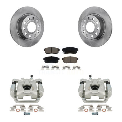 Rear Disc Brake Caliper Rotors And Ceramic Pads Kit For 2003 Nissan Maxima From 01 03 KC8-100645C