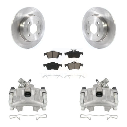 Rear Disc Brake Caliper Rotors And Ceramic Pads Kit For 2018-2021 Ford EcoSport FWD KC8-100650C