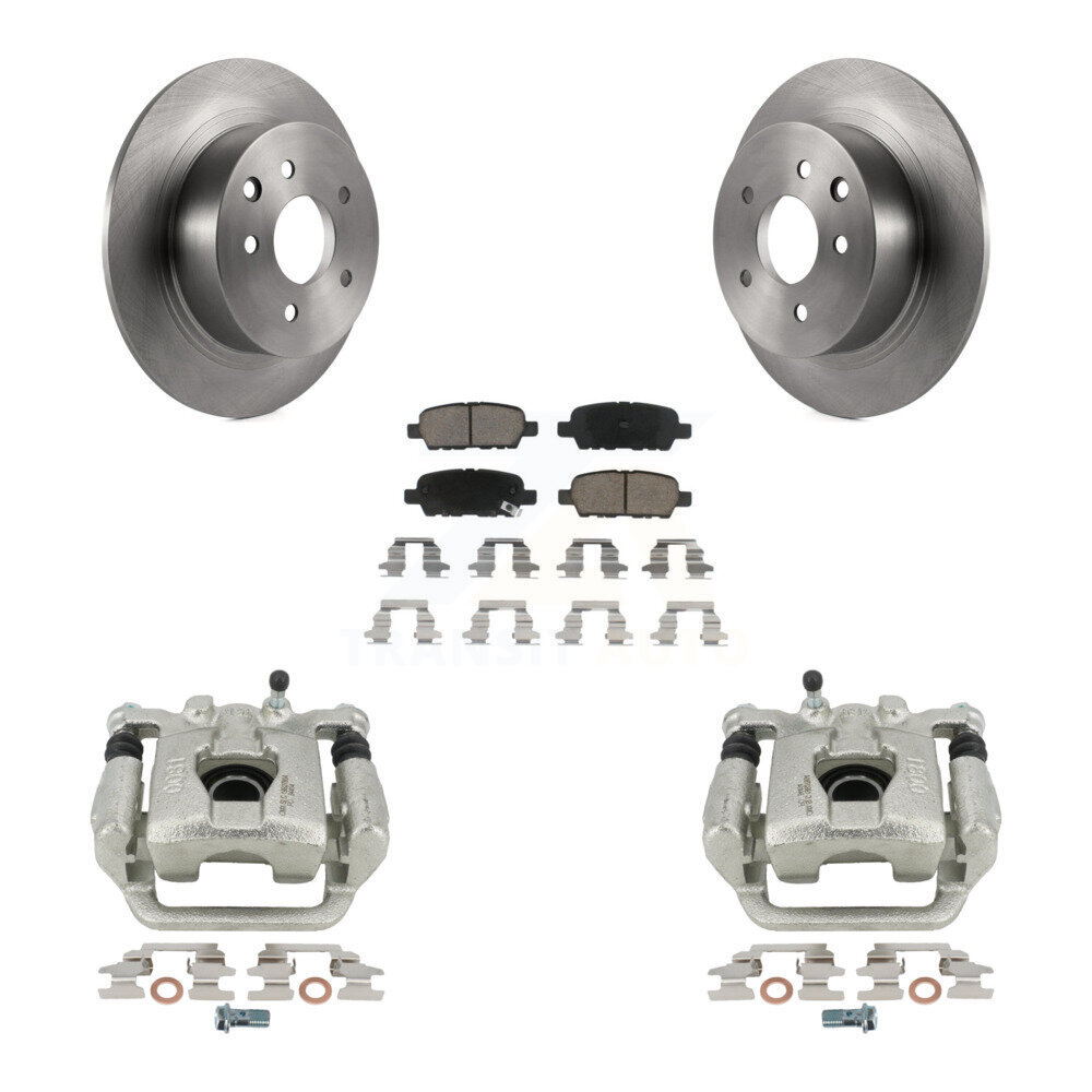 Rear Disc Brake Caliper Rotors And Ceramic Pads Kit For Nissan Altima Maxima KC8-100660C