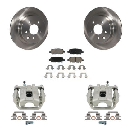 Rear Disc Brake Caliper Rotors And Ceramic Pads Kit For Nissan Rogue X-Trail Select KC8-100662C