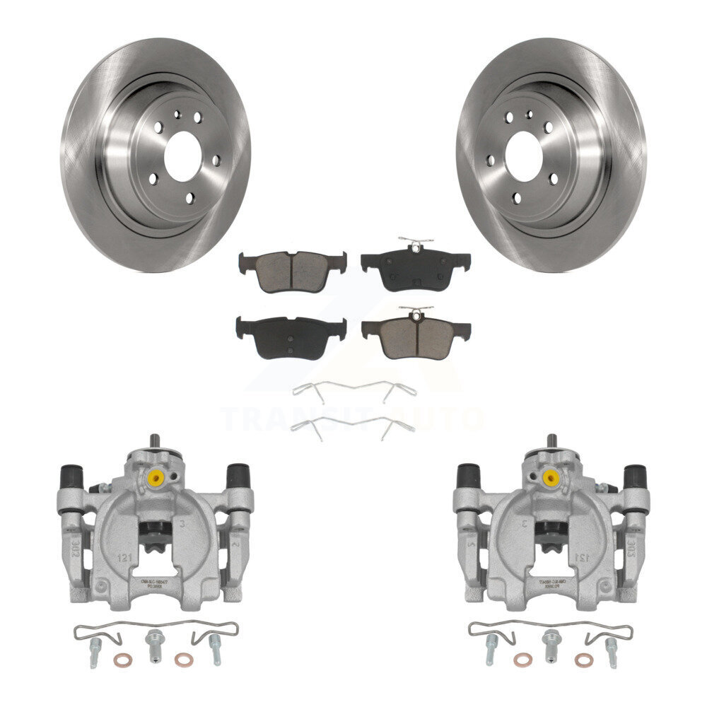 Rear Disc Brake Caliper Rotors And Ceramic Pads Kit For Ford Fusion Lincoln MKZ KC8-100664C