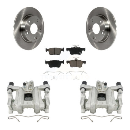 Rear Disc Brake Caliper Rotors And Ceramic Pads Kit For Honda Civic KC8-100669C