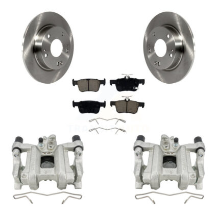 Rear Disc Brake Caliper Rotors And Ceramic Pads Kit For Honda Civic Insight KC8-100670C