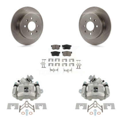 Rear Disc Brake Caliper Rotors And Ceramic Pads Kit For Honda Civic Acura EL KC8-100671C