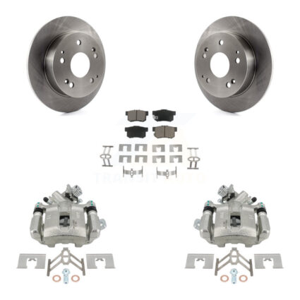 Rear Disc Brake Caliper Rotors And Ceramic Pads Kit For Honda Civic Acura RSX KC8-100672C