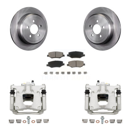 Rear Disc Brake Caliper Rotors And Ceramic Pads Kit For Jeep Liberty Dodge Nitro KC8-100679C