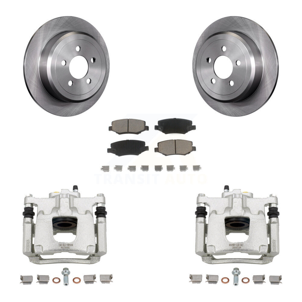 Rear Disc Brake Caliper Rotors And Ceramic Pads Kit For Jeep Liberty Dodge Nitro KC8-100679C
