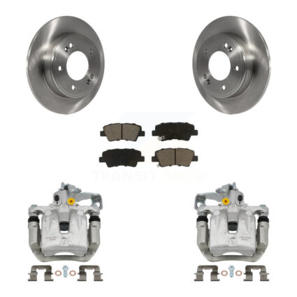 Rear Disc Brake Caliper Rotors And Ceramic Pads Kit For Hyundai Veloster Elantra GT KC8-100682C