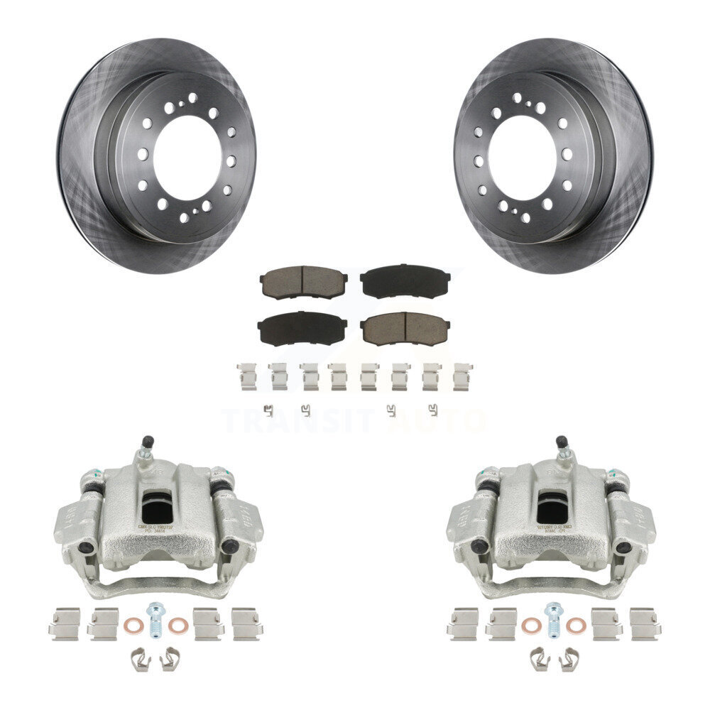 Rear Disc Brake Caliper Rotor & Ceramic Pad Kit For 2010-2022 Toyota 4Runner Lexus GX460 KC8-100683C