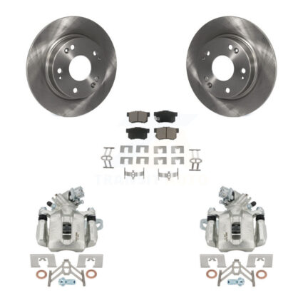 Rear Disc Brake Caliper Rotors And Ceramic Pads Kit For Honda Civic Acura CSX ILX KC8-100686C