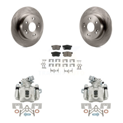 Rear Disc Brake Caliper Rotors And Ceramic Pads Kit For 2016-2018 Acura ILX KC8-100687C