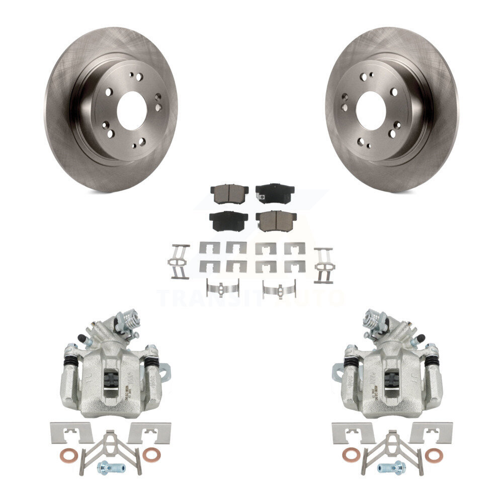 Rear Disc Brake Caliper Rotors And Ceramic Pads Kit For 2016-2018 Acura ILX KC8-100687C