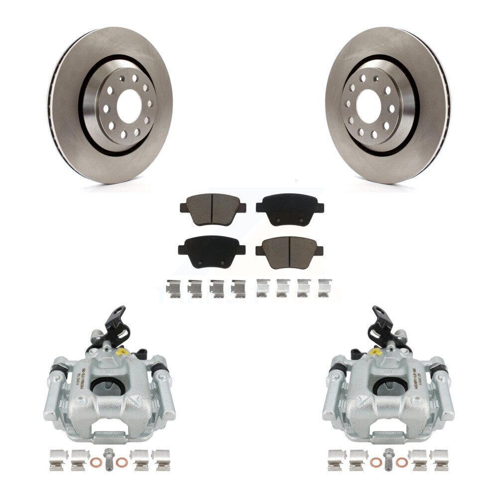 Rear Disc Brake Caliper Rotors And Ceramic Pads Kit For Volkswagen GTI Audi A3 Quattro KC8-100690C
