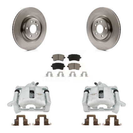 Rear Disc Brake Caliper Rotors And Ceramic Pads Kit For 2012 Audi A5 Quattro KC8-100697C