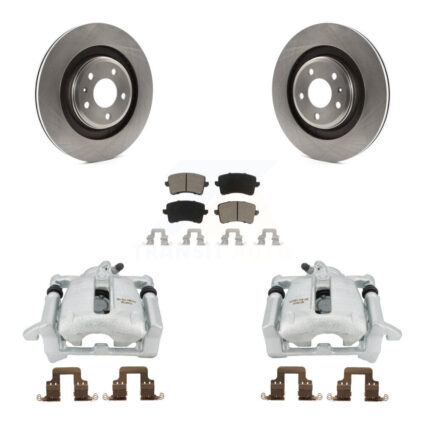 Rear Disc Brake Caliper Rotors And Ceramic Pads Kit For Audi A4 Quattro KC8-100698C