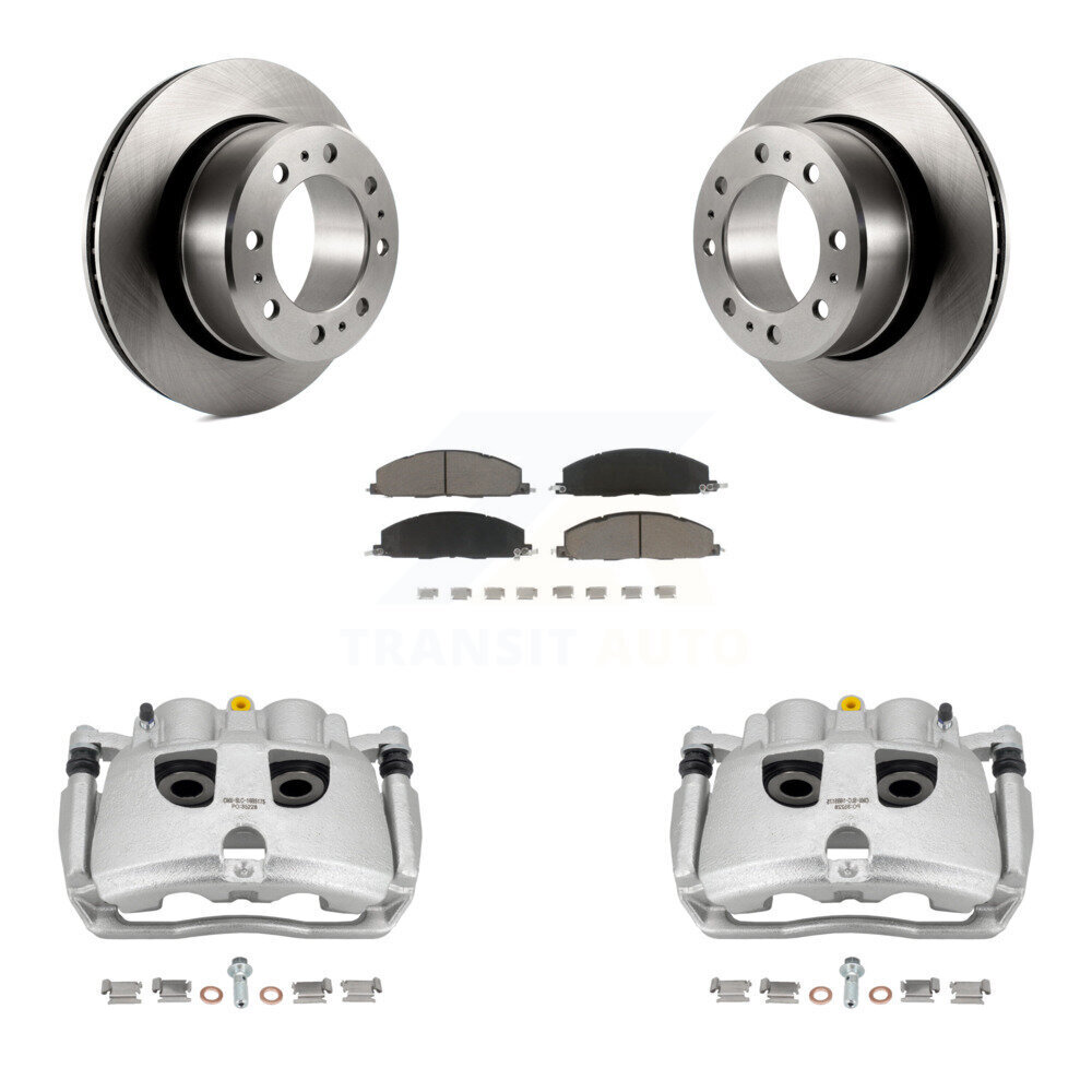 Rear Disc Brake Caliper Rotors And Ceramic Pads Kit For Ram 3500 2500 Dodge KC8-100699C