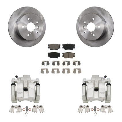 Rear Disc Brake Caliper Rotor Ceramic Pad Kit For Toyota Camry Lexus ES350 Avalon ES300h KC8-100702C