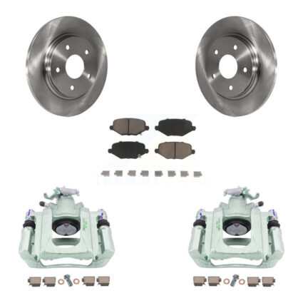 Rear Disc Brake Caliper Rotors And Ceramic Pads Kit For Ram C/V KC8-100708C