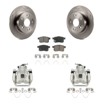 Rear Disc Brake Caliper Rotors And Ceramic Pads Kit For Honda Accord Acura TSX KC8-100710C