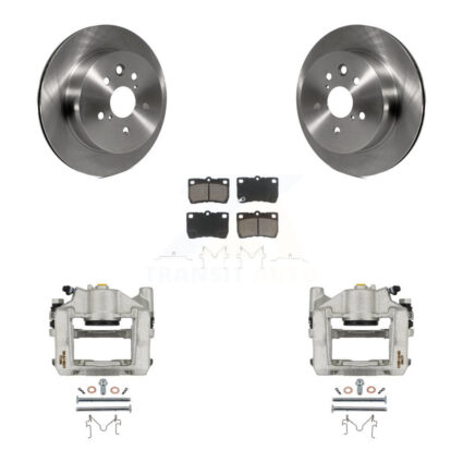 Rear Disc Brake Caliper Rotor & Ceramic Pad Kit For Lexus IS350 GS350 GS450h GS430 GS460 KC8-100711C