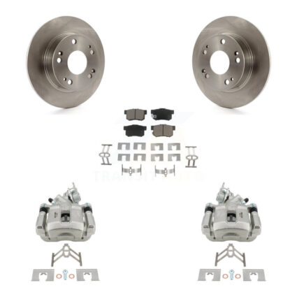 Rear Disc Brake Caliper Rotors And Ceramic Pads Kit For Honda Accord Acura TSX KC8-100713C