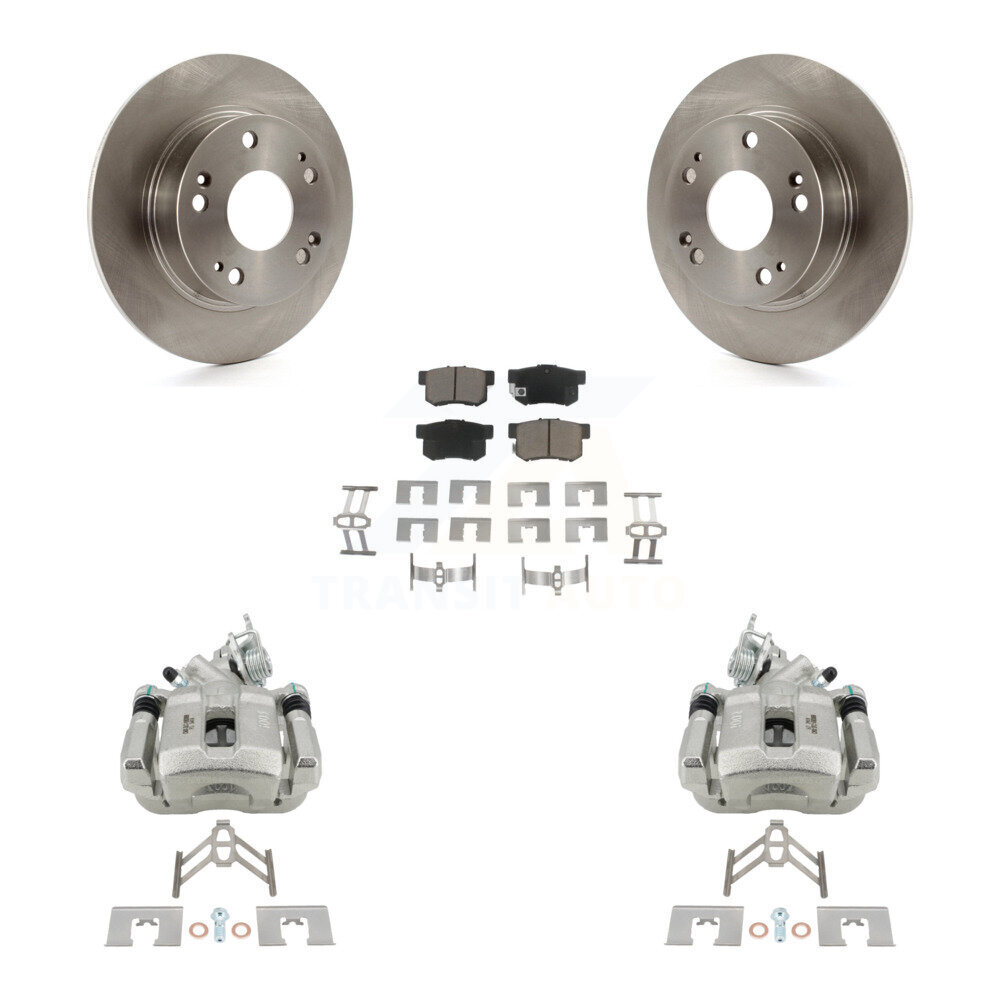 Rear Disc Brake Caliper Rotors And Ceramic Pads Kit For Honda Accord Acura TSX KC8-100713C
