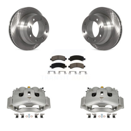 Rear Disc Brake Caliper Rotors And Ceramic Pads Kit For Chevrolet Express 4500 KC8-100717C