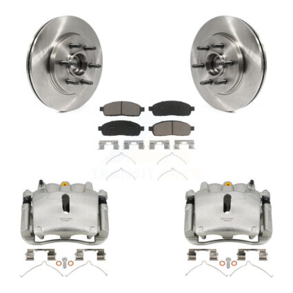 Front Disc Brake Caliper Rotors And Ceramic Pads Kit For Ford F-150 Lincoln Mark LT RWD KC8-100727C