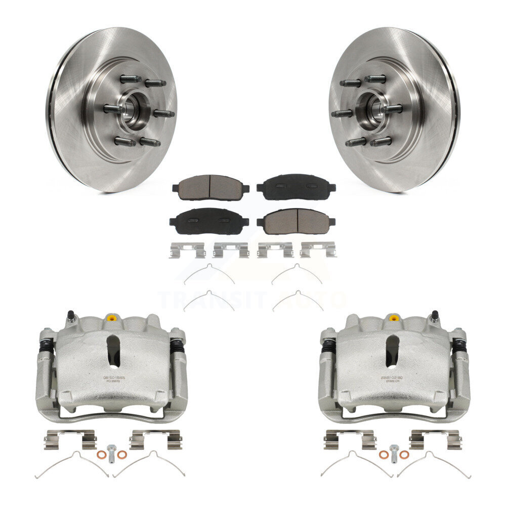Front Disc Brake Caliper Rotors And Ceramic Pads Kit For Ford F-150 Lincoln Mark LT RWD KC8-100727C