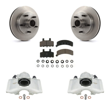 Front Disc Brake Caliper Rotors And Ceramic Pads Kit For 1994-1999 Dodge Ram 1500 RWD KC8-100731C