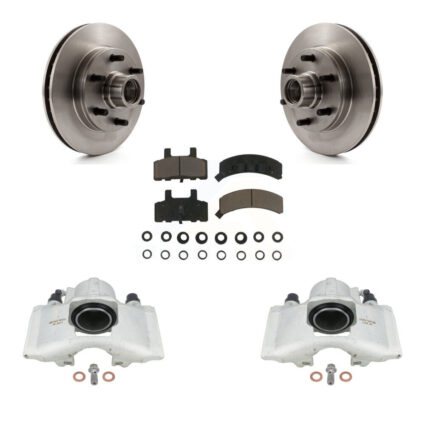 Front Disc Brake Caliper Rotors And Ceramic Pad Kit For C2500 Chevrolet GMC Express 2500 KC8-100734C