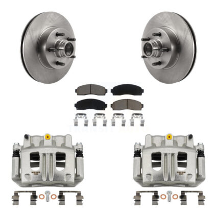 Front Disc Brake Caliper Rotors And Ceramic Pads Kit For 2010-2011 Ford Ranger RWD KC8-100739C