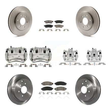 Front Rear Brake Caliper Rotor Ceramic Pad Kit (10Pc) For Nissan Frontier Suzuki Equator KC8-101022C