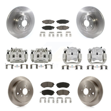 Front Rear Disc Brake Caliper Rotors And Ceramic Pads Kit (10Pc) For Subaru Legacy KC8-101047C