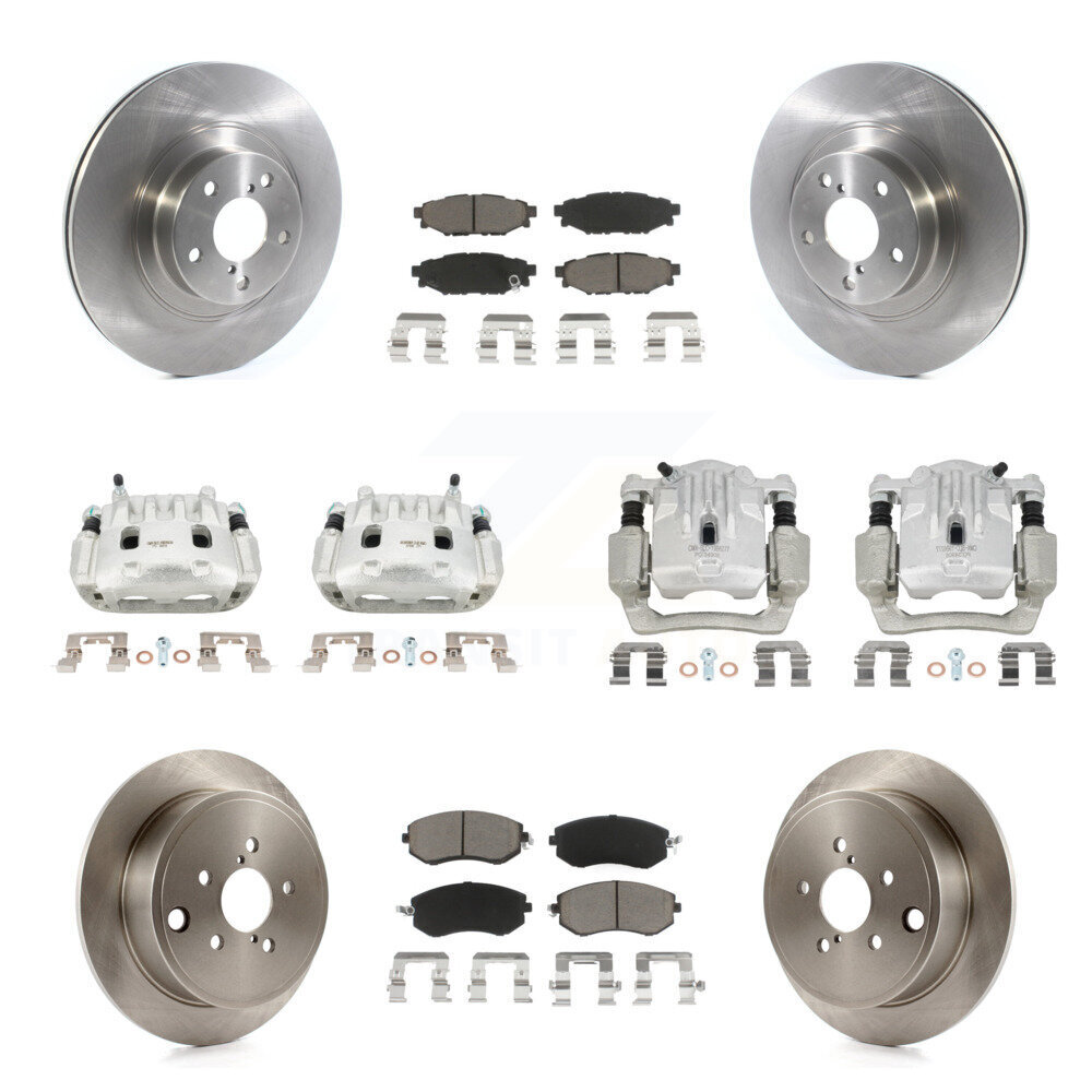 Front Rear Brake Caliper Rotor And Ceramic Pad Kit (10Pc) For Subaru Outback Legacy 2.5L KC8-101049C
